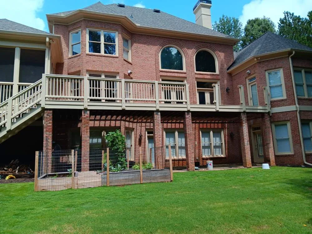Completed elevated deck