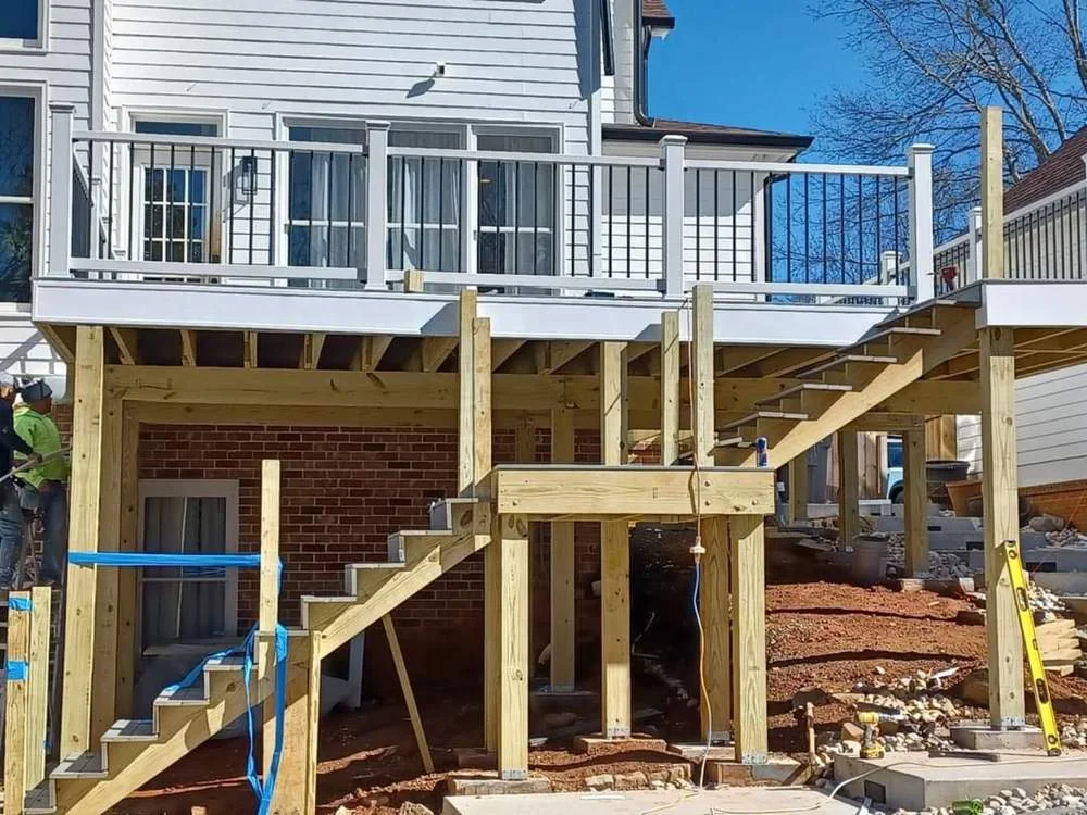 Elevated Deck Stair Construction