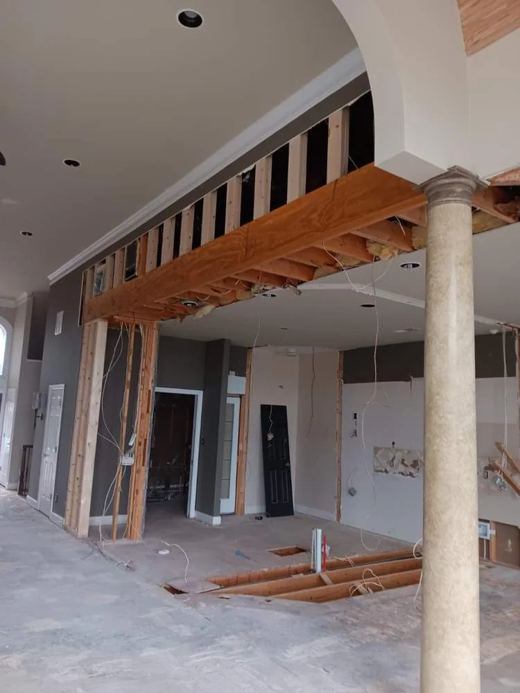Open-concept structural remodel