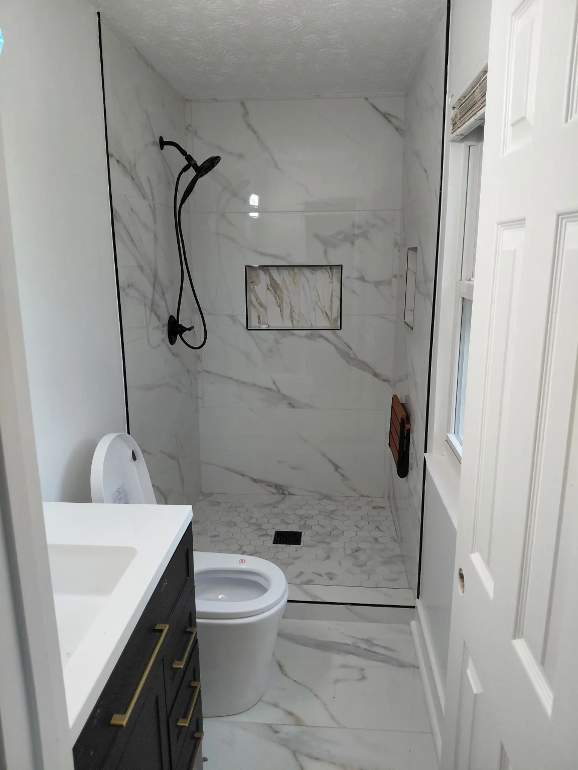 Completed bathroom remodeling project
